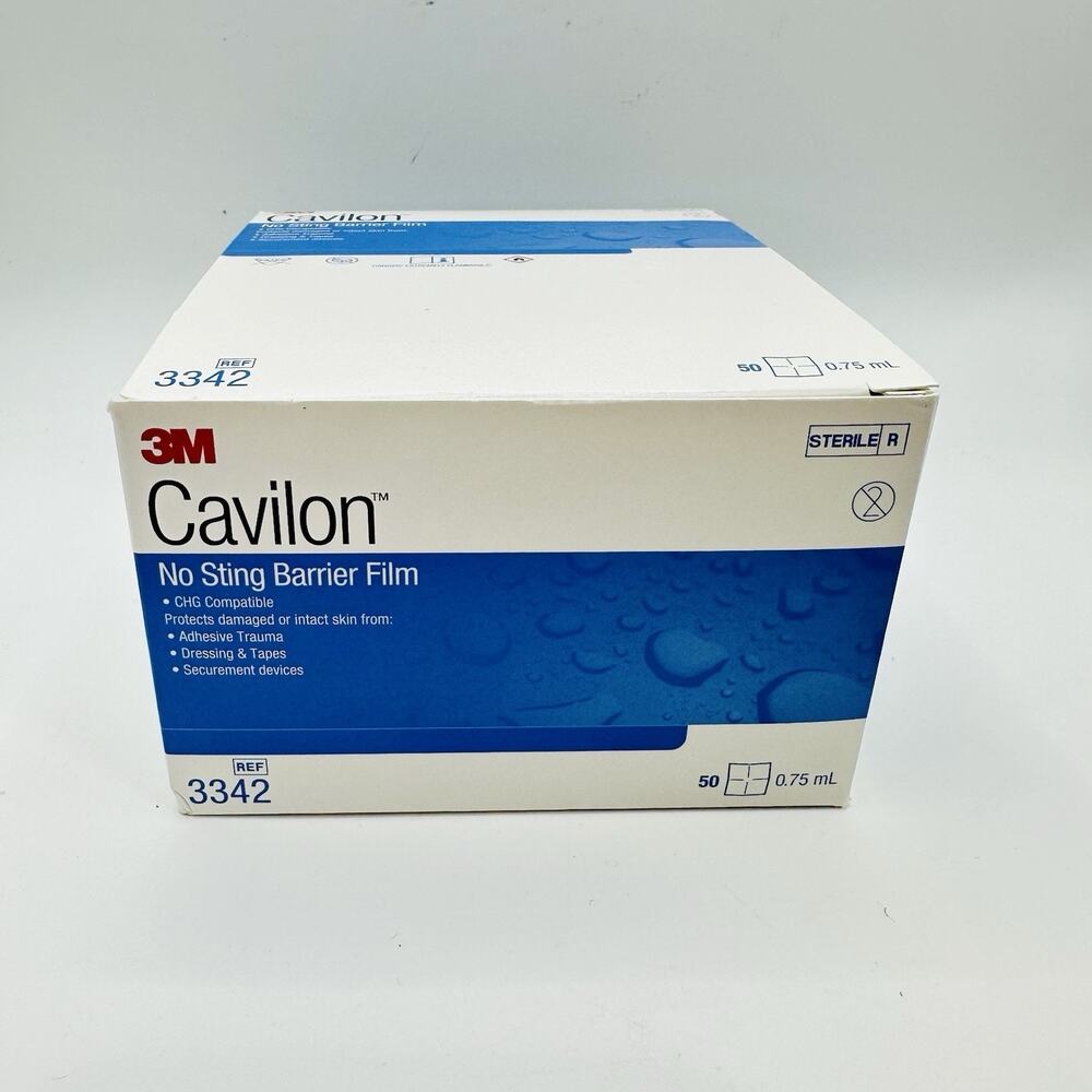 3M Cavilon No Sting Barrier Film 0.75mL Wipes 50ct (3342) Exp 03/2028